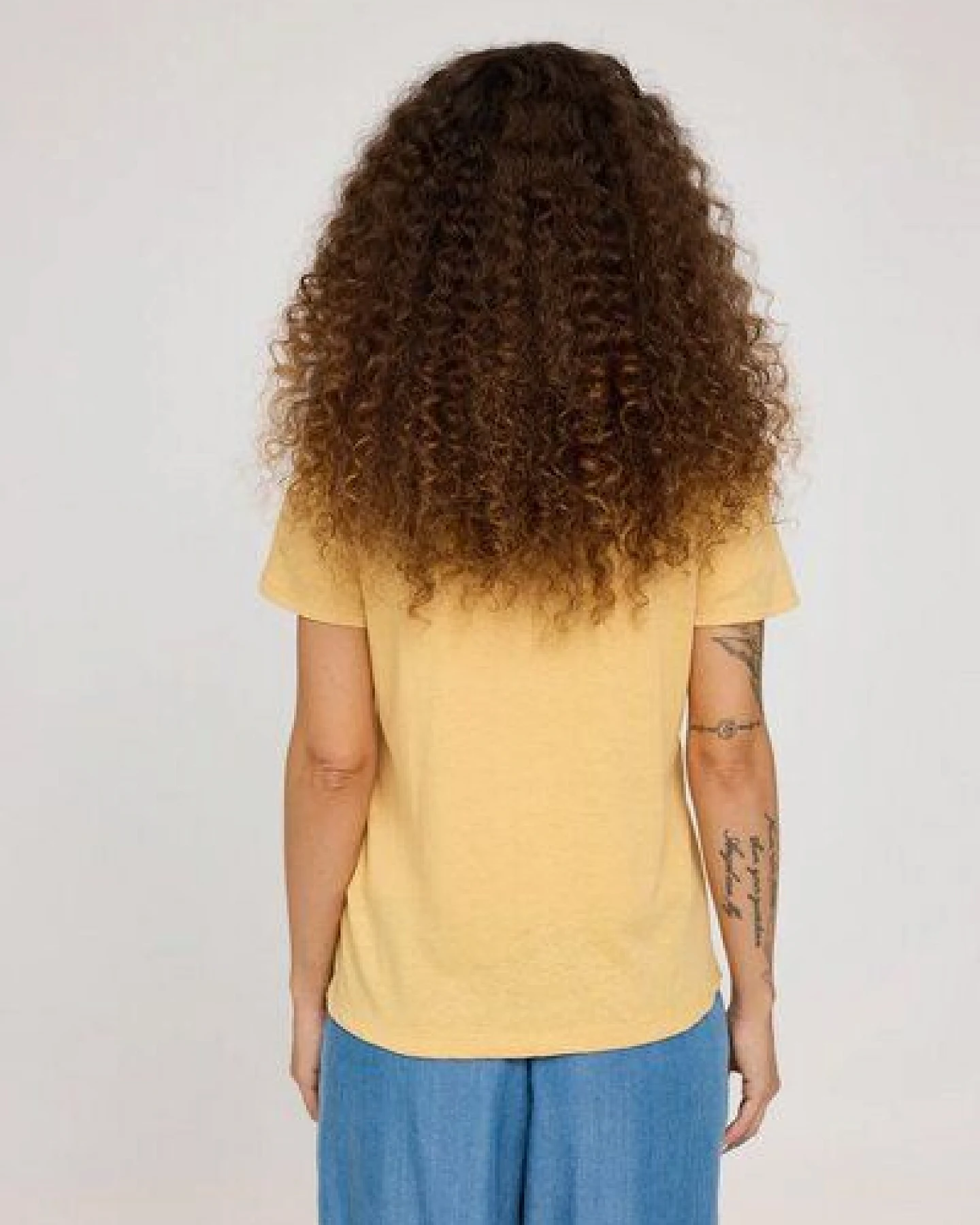 Mazine Linen-Mix Basic T-Shirt für Frauen - aus Biobaumwolle – Ansicht 2
