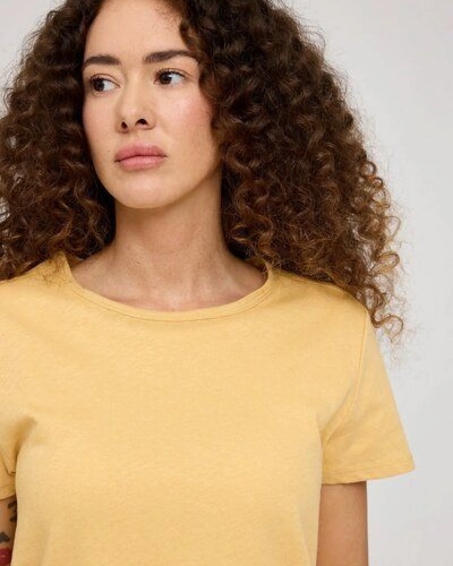 Mazine Linen-Mix Basic T-Shirt für Frauen - aus Biobaumwolle – Ansicht 3
