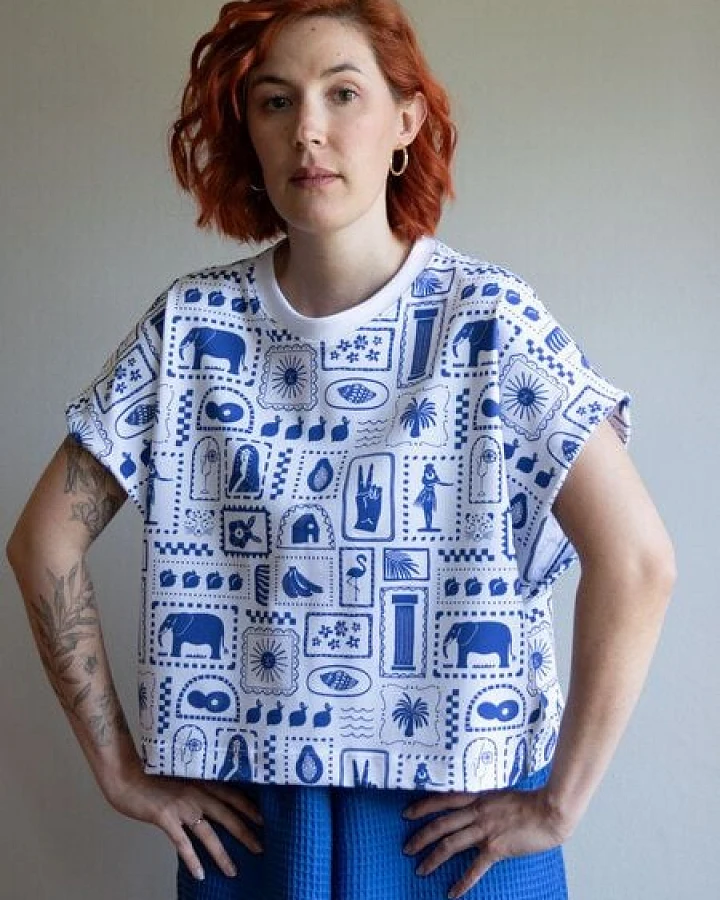 Ecostories Damen T-Shirt Postkarte