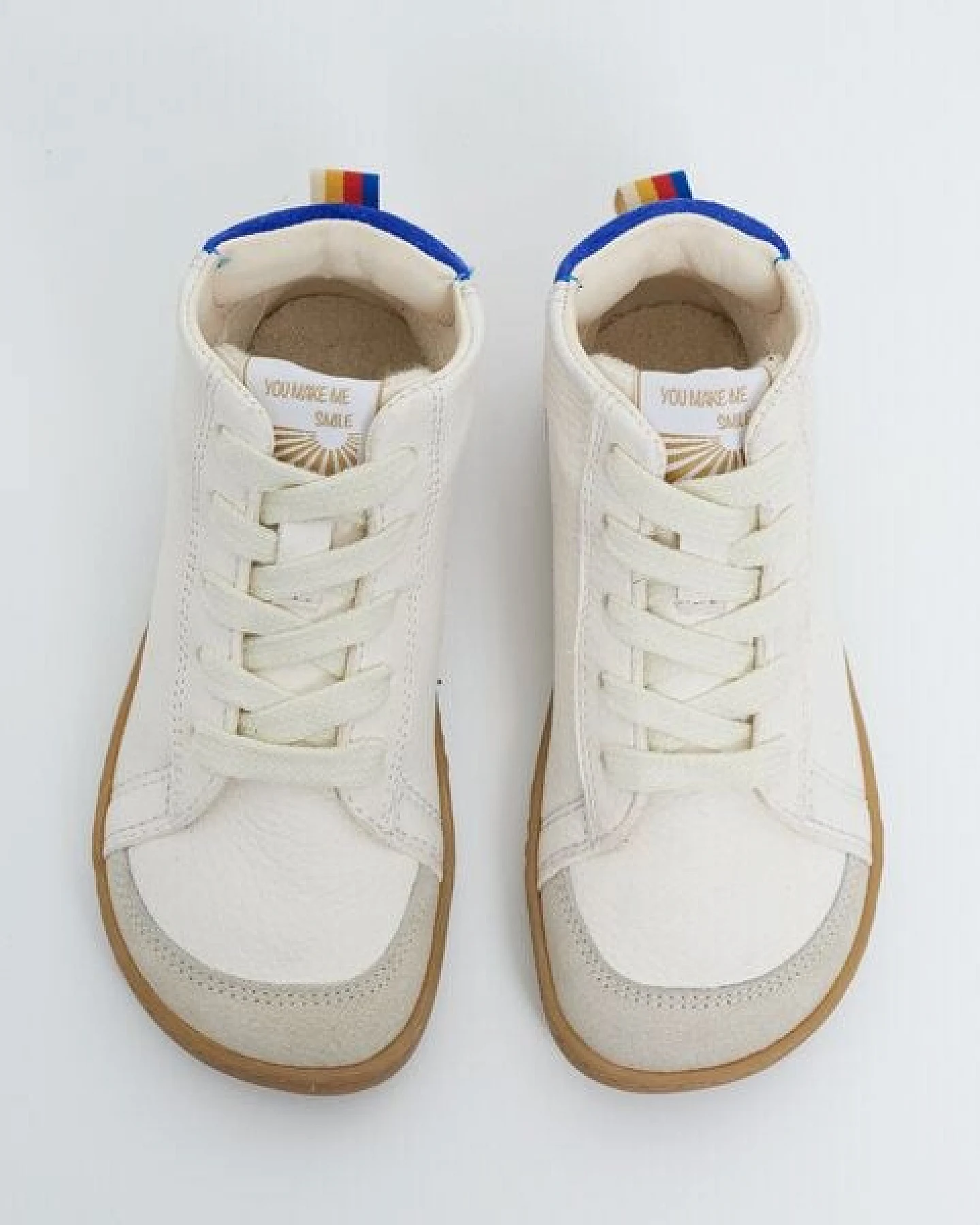 Mikusasa Barfußsneaker Soto Schnürschuh Off-white für Kinder Barfußschuh – Ansicht 4