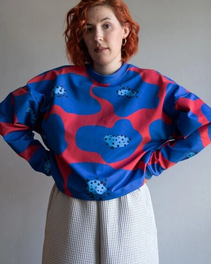 Ecostories Oversized Sweatshirt Mohnfeld
