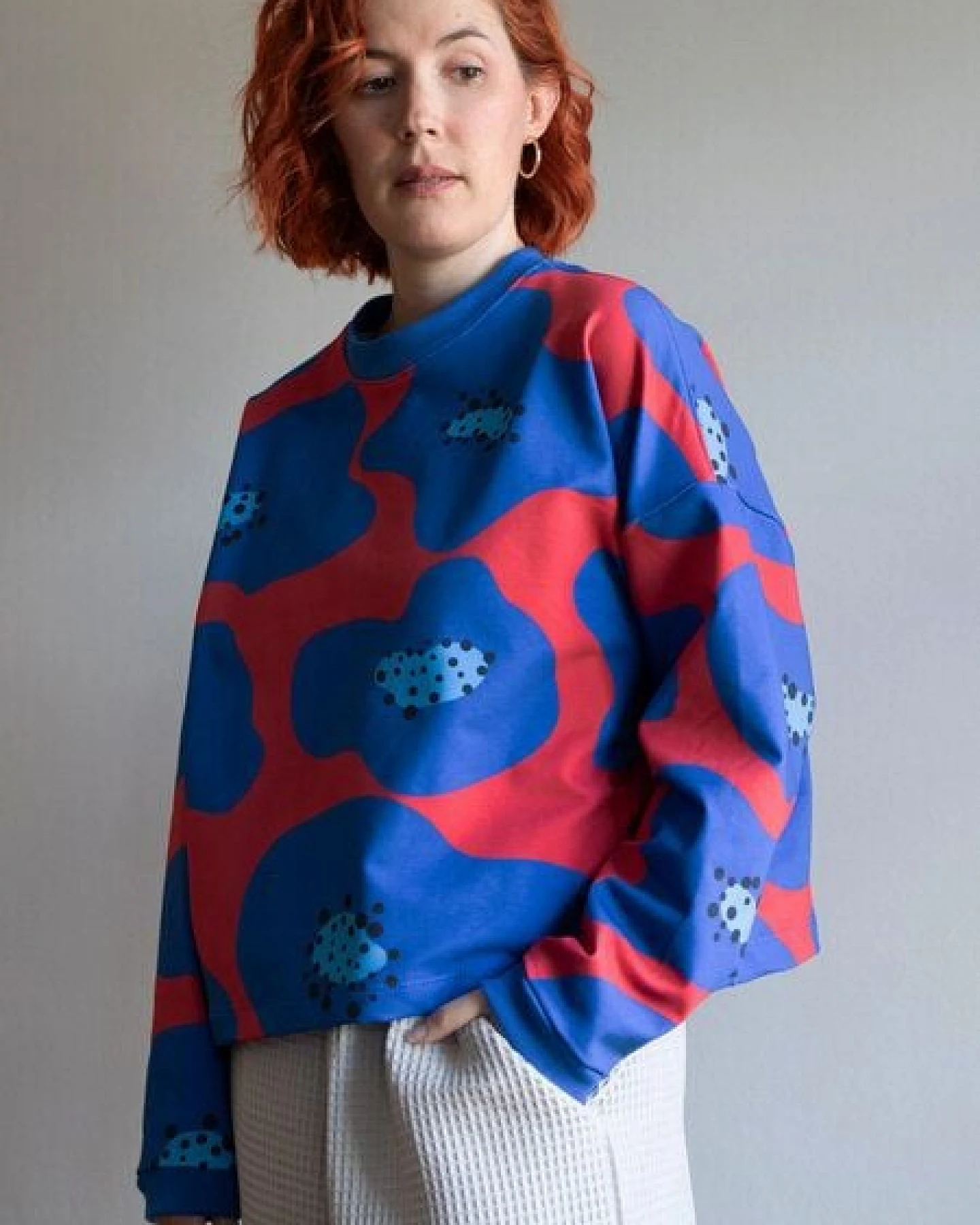 Ecostories Oversized Sweatshirt Mohnfeld – Ansicht 2