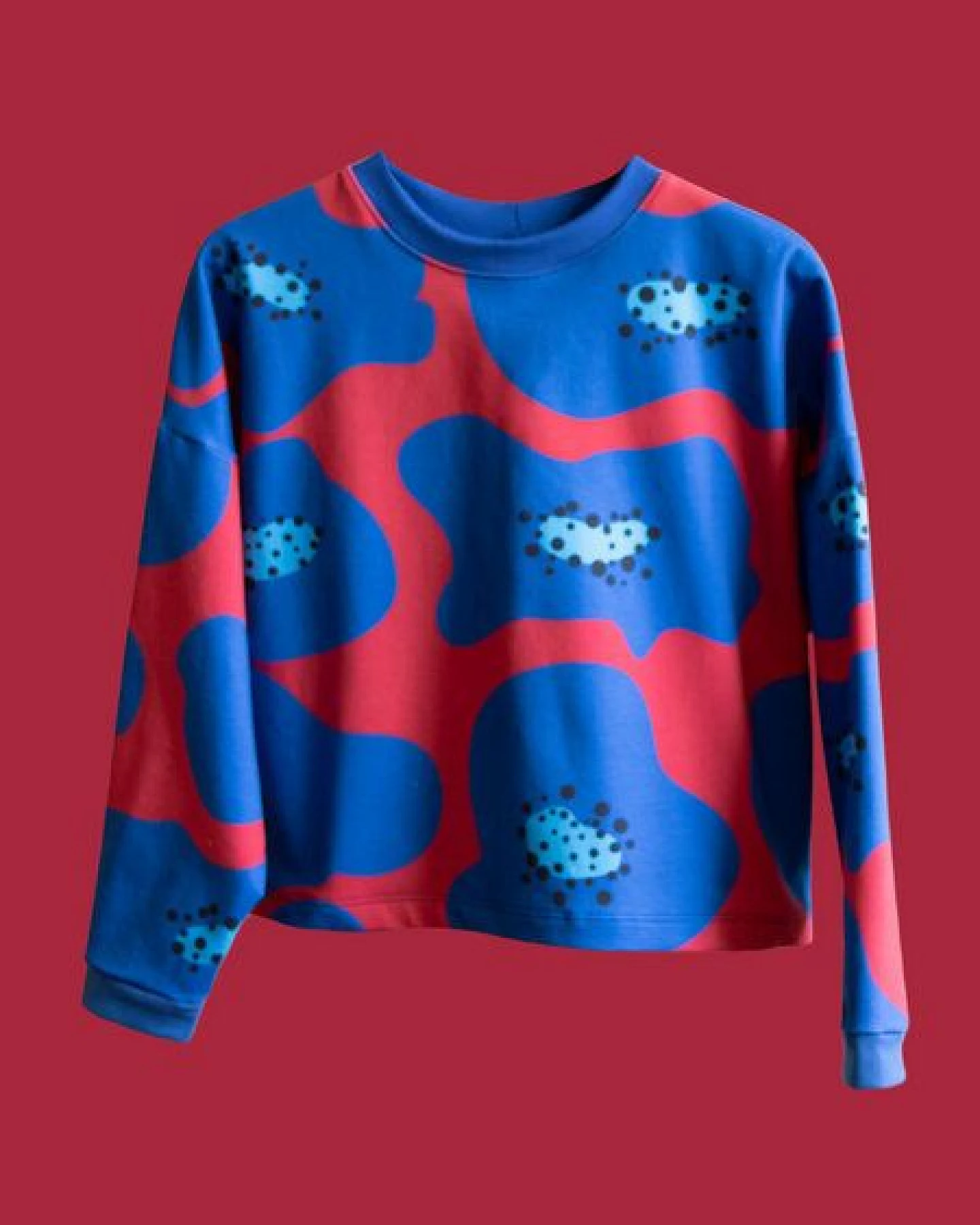 Ecostories Oversized Sweatshirt Mohnfeld – Ansicht 3