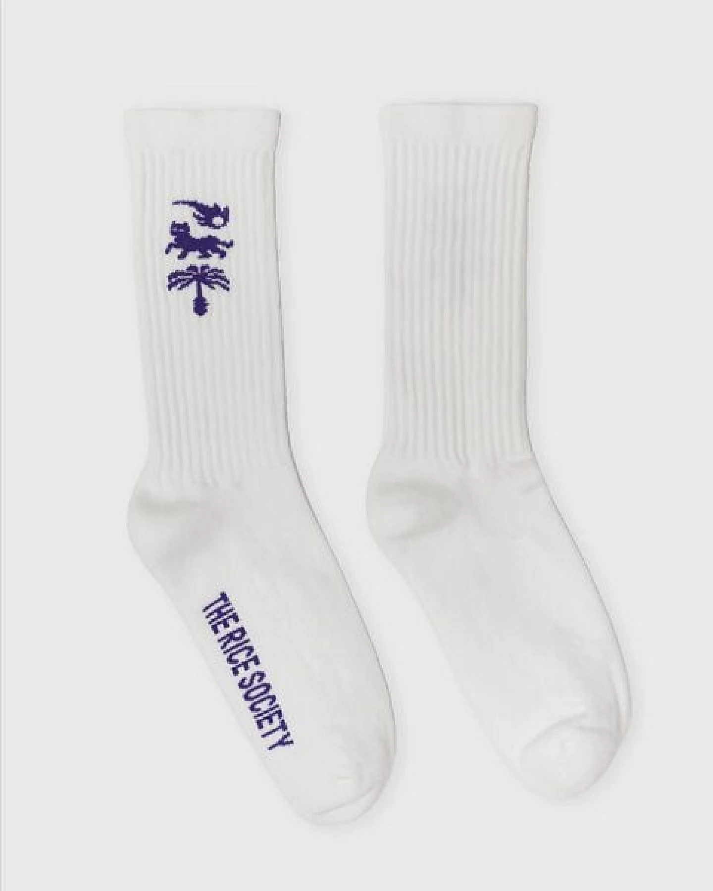 The Rice Society Gerippte Socken AVY I Weiß I Bio-Baumwolle I Unisex I Extra weiches Fußbett – Ansicht 2