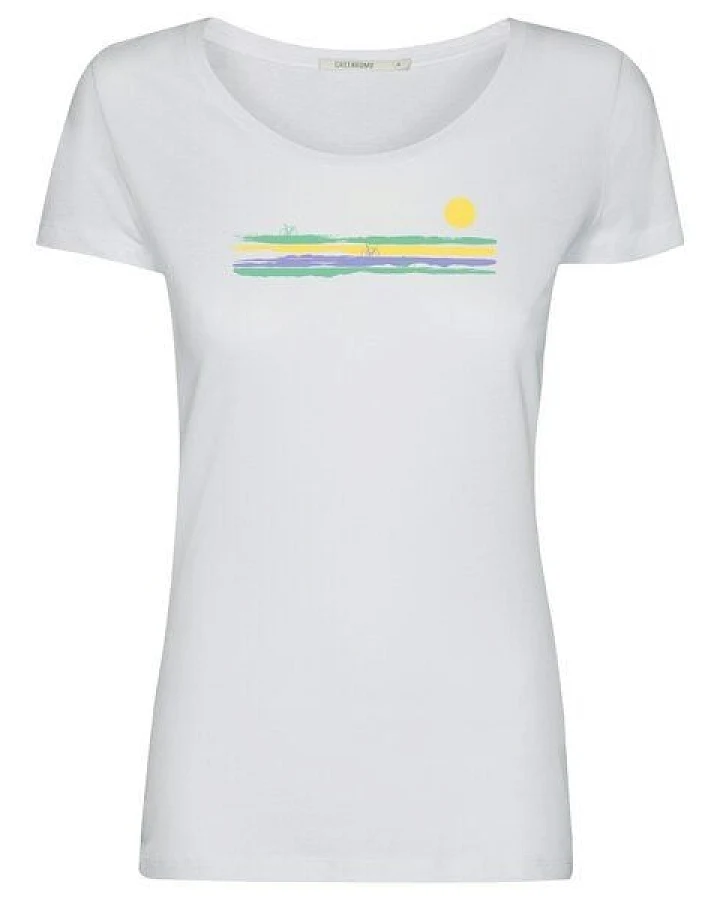 GREENBOMB Print T-Shirt Bike Art Road Loves