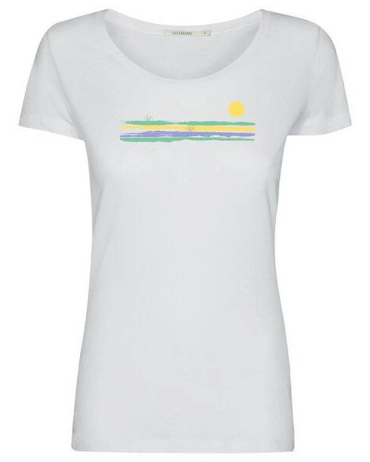 GREENBOMB Print T-Shirt Bike Art Road Loves