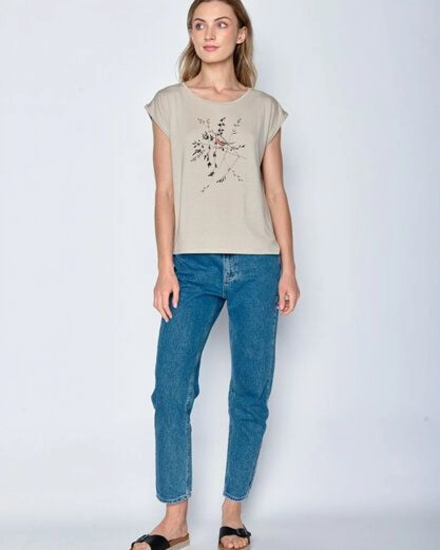 GREENBOMB Print T-Shirt Animal Bird Branch – Ansicht 4