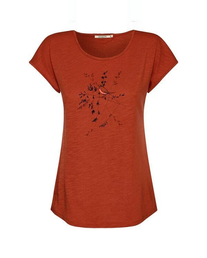 GREENBOMB Print T-Shirt Animal Bird Branch