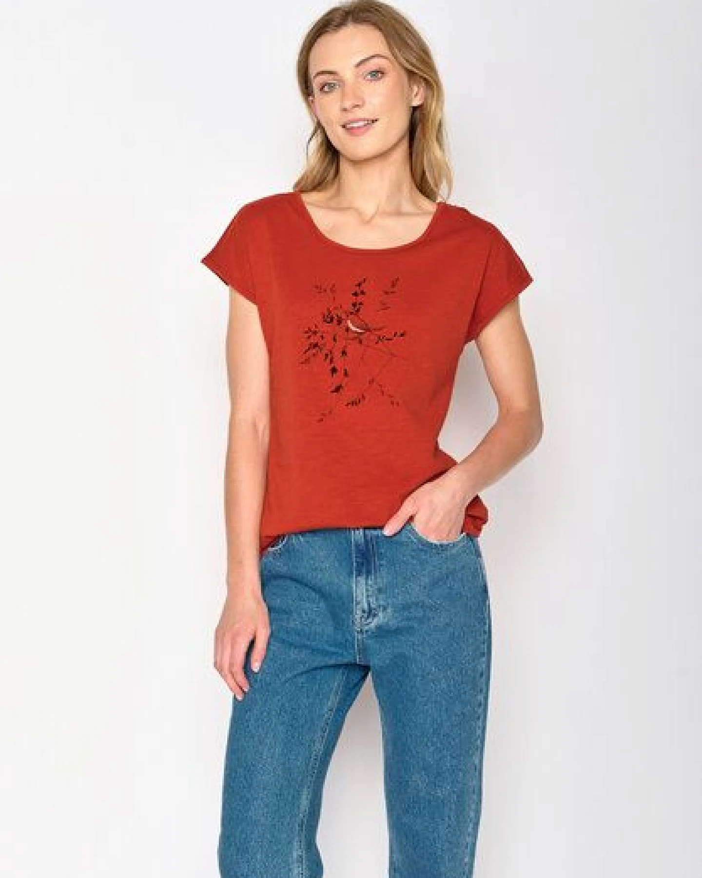 GREENBOMB Print T-Shirt Animal Bird Branch – Ansicht 2