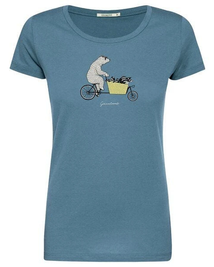 GREENBOMB Print T-Shirt Bike Cargo Raccoon Loves