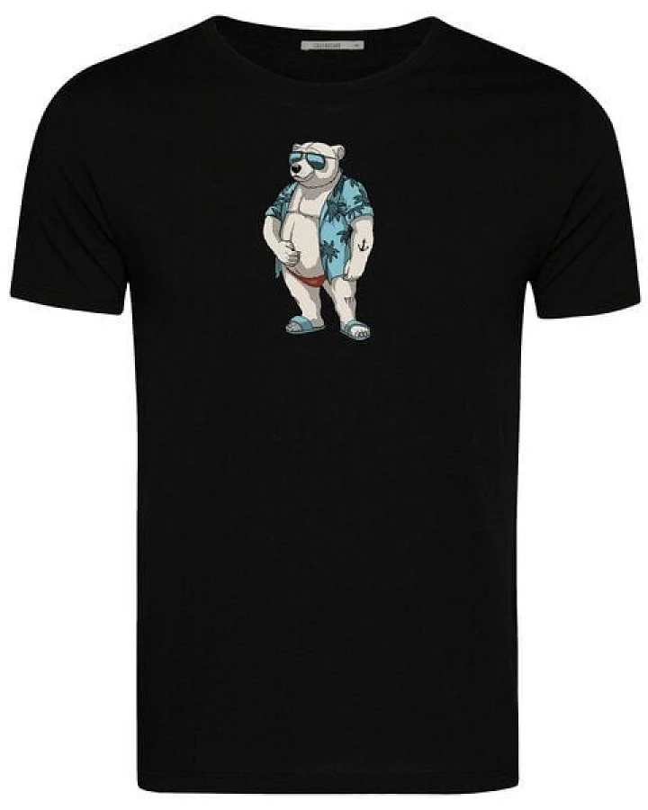 GREENBOMB Print T-Shirt Animal Beach Bear Guide