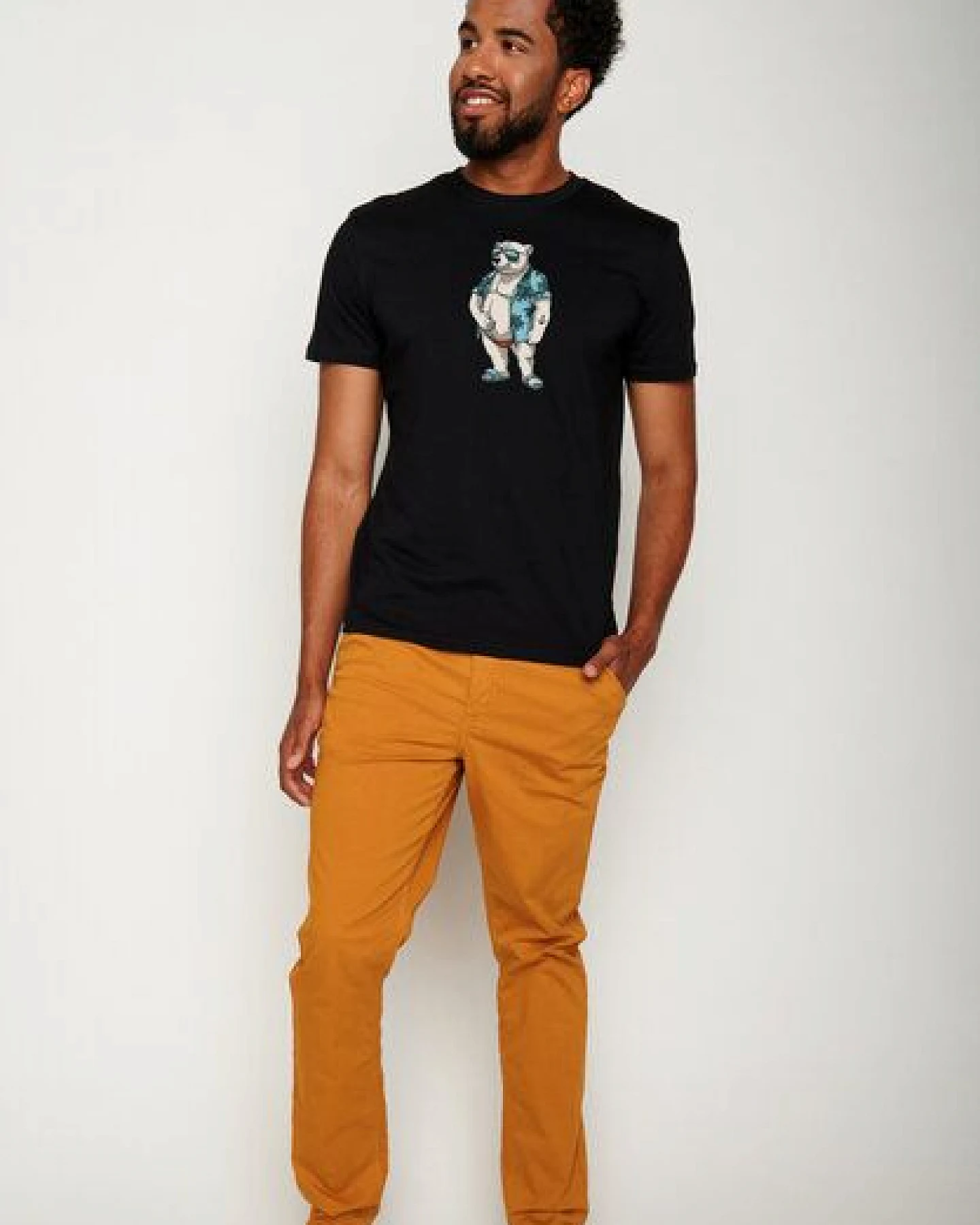 GREENBOMB Print T-Shirt Animal Beach Bear Guide – Ansicht 4