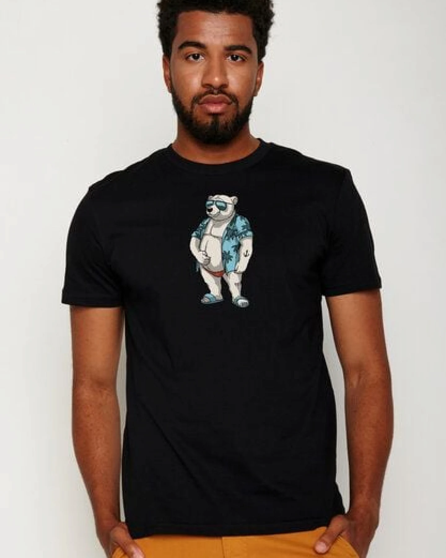 GREENBOMB Print T-Shirt Animal Beach Bear Guide – Ansicht 2