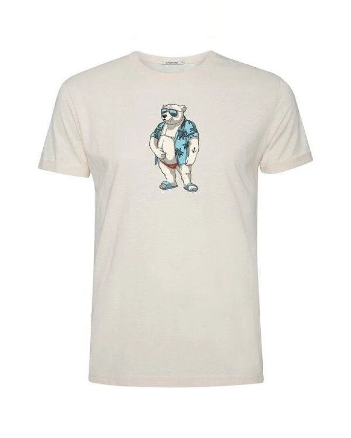 GREENBOMB Print T-Shirt Animal Beach Bear Guide