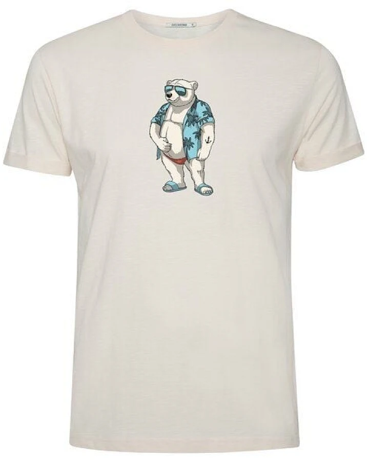 GREENBOMB Print T-Shirt Animal Beach Bear Guide