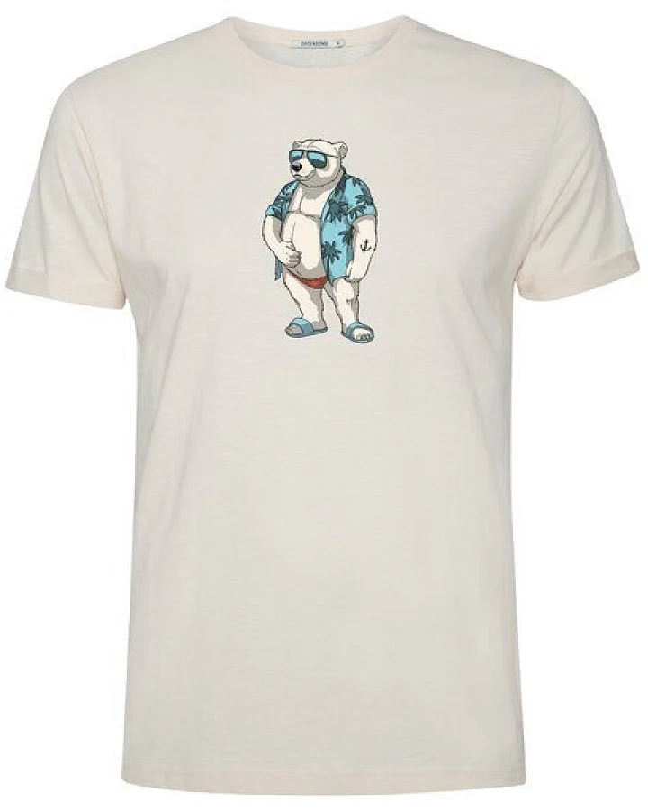 GREENBOMB Print T-Shirt Animal Beach Bear Guide