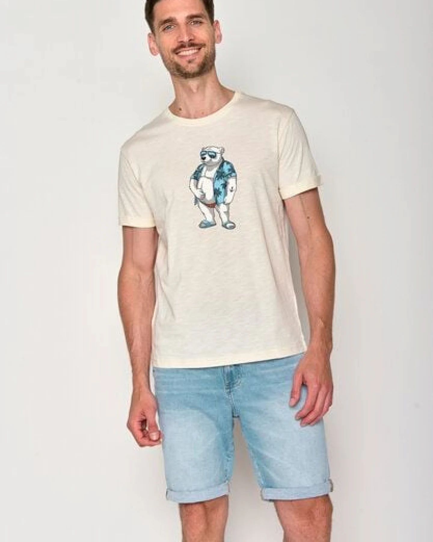 GREENBOMB Print T-Shirt Animal Beach Bear Guide – Ansicht 2