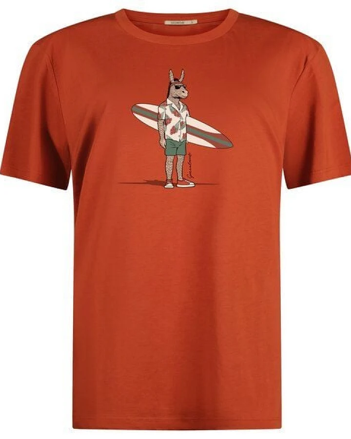 GREENBOMB Print T-Shirt Animal Donkey Surf Guide
