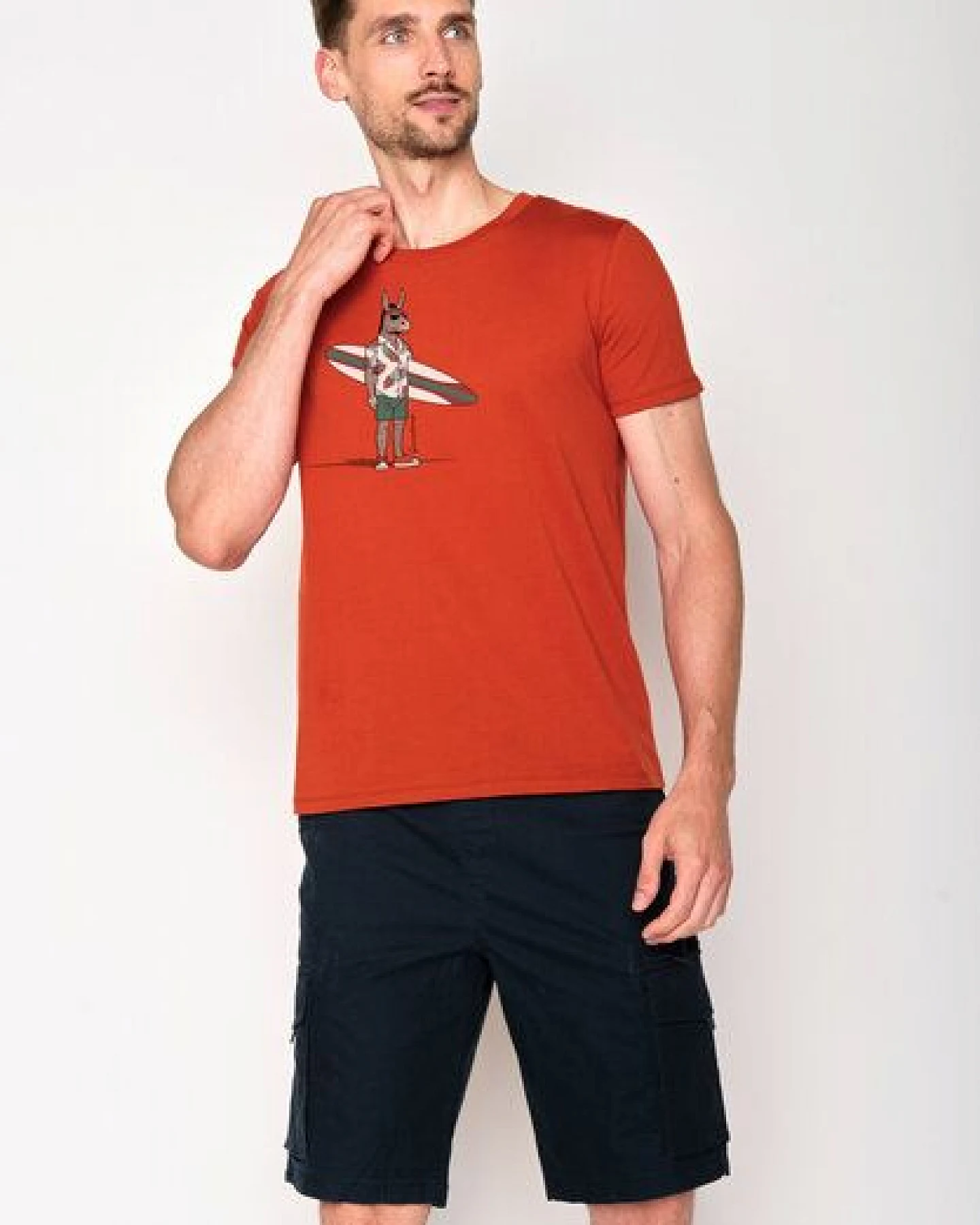 GREENBOMB Print T-Shirt Animal Donkey Surf Guide – Ansicht 2