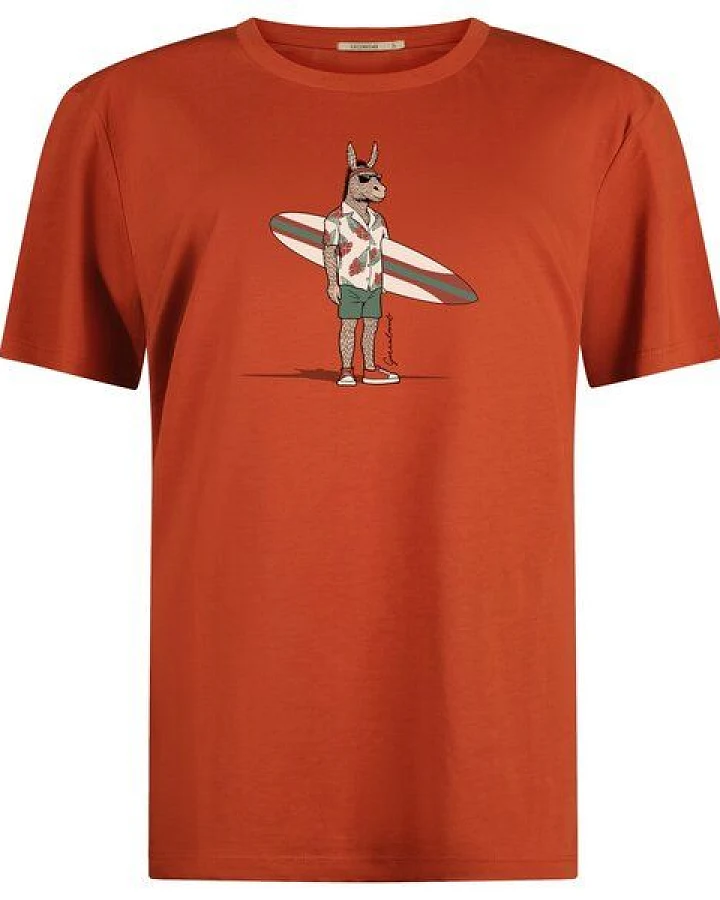 GREENBOMB Print T-Shirt Animal Donkey Surf Guide