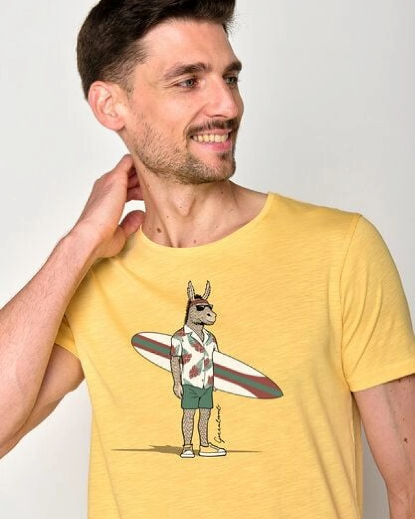 GREENBOMB Print T-Shirt Animal Donkey Surf Spice – Ansicht 4
