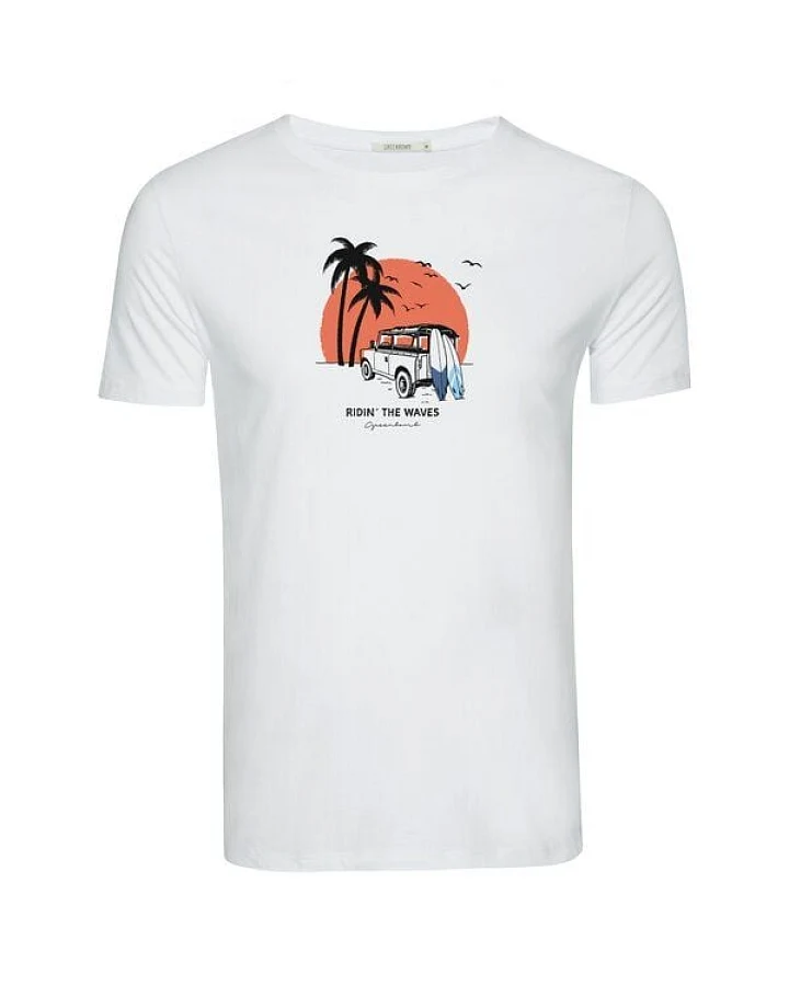 GREENBOMB Print T-Shirt Nature Car Surf Guide