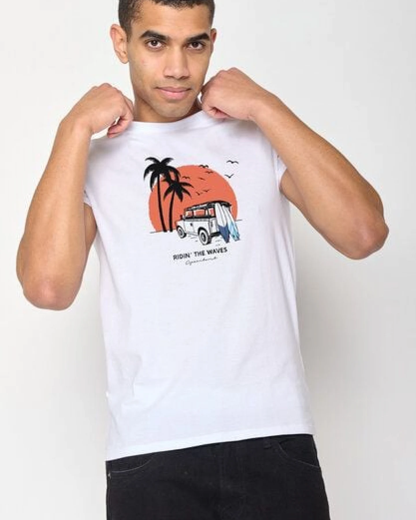 GREENBOMB Print T-Shirt Nature Car Surf Guide – Ansicht 2