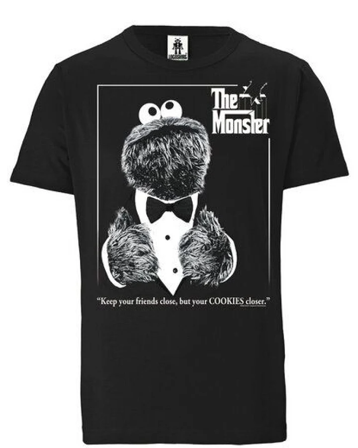 LOGOSH!RT Logoshirt® Sesamstrasse I Krümelmonster I Der Pate I The Monster I Organic T-Shirt Print
