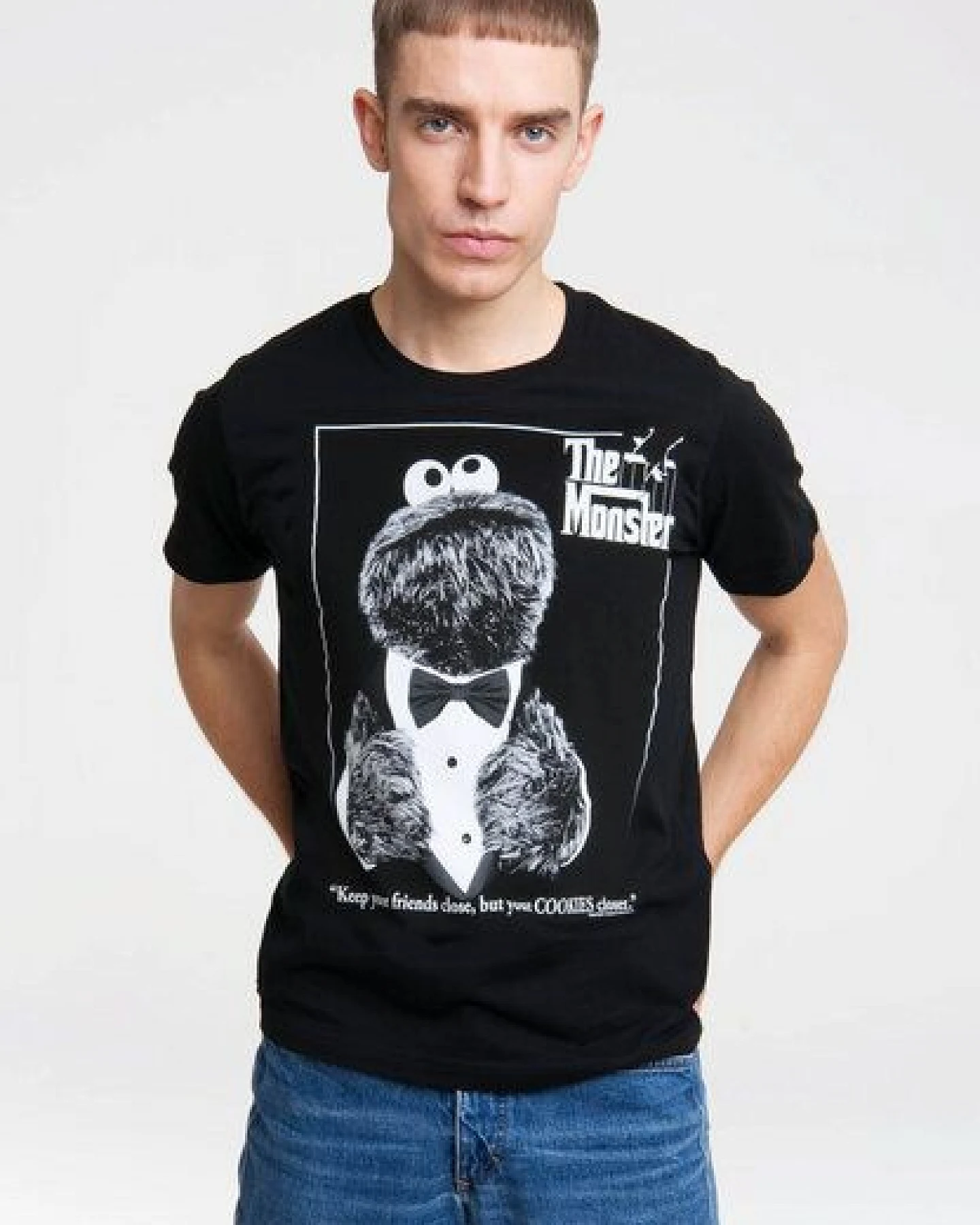 LOGOSH!RT Logoshirt® Sesamstrasse I Krümelmonster I Der Pate I The Monster I Organic T-Shirt Print – Ansicht 3