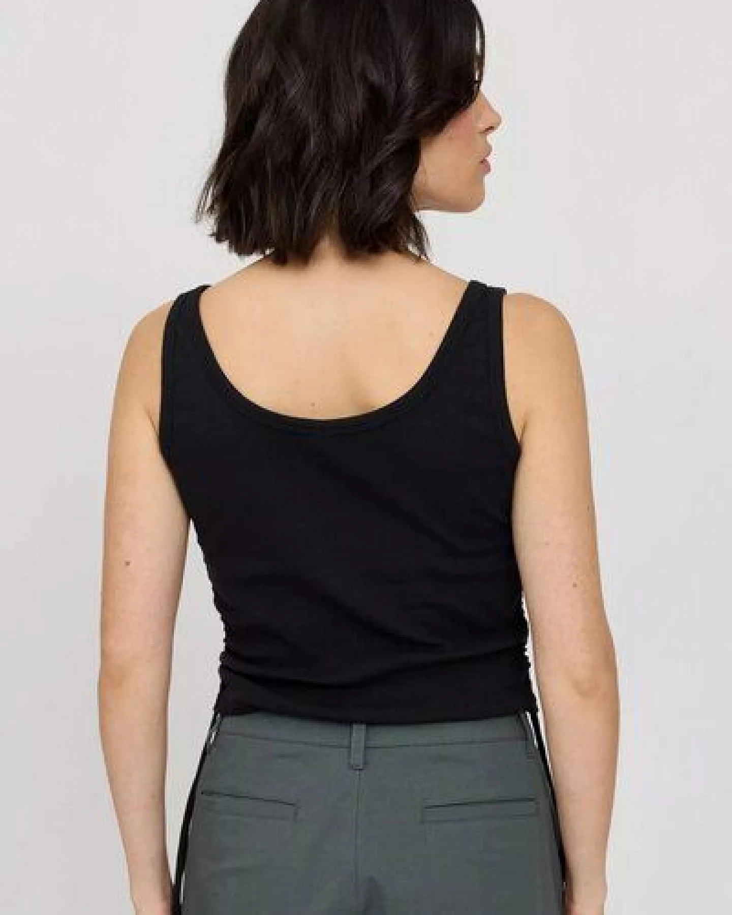 Mazine Ribbed Tank Top w Gathering - aus Biobaumwolle – Ansicht 3