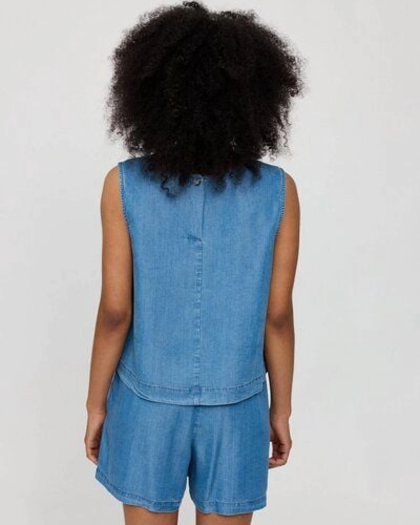 Mazine Top im Denim Look - aus Lyocell – Ansicht 3