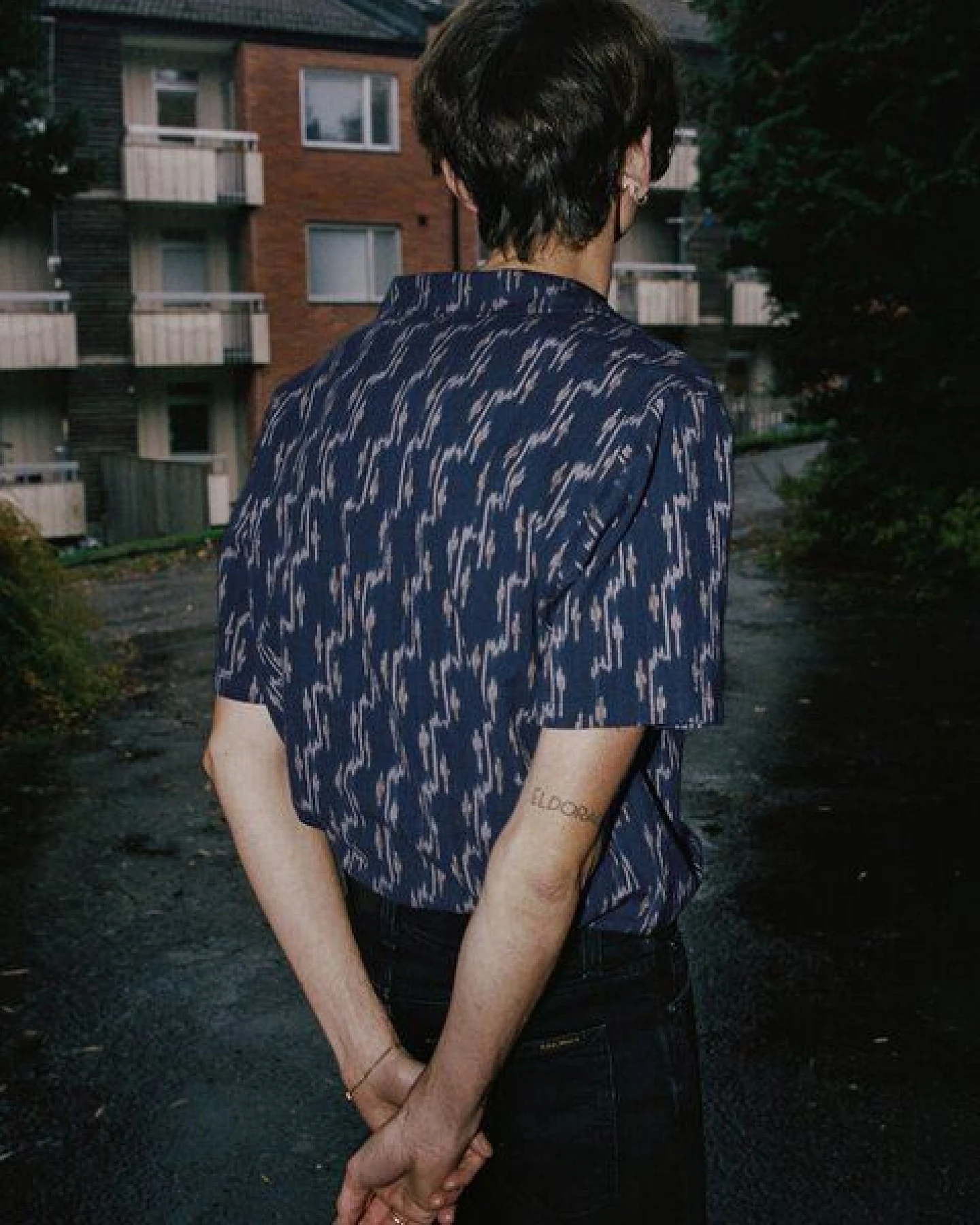 Nudie Jeans Arvid Ikat Shirt - Blueberry – Ansicht 2