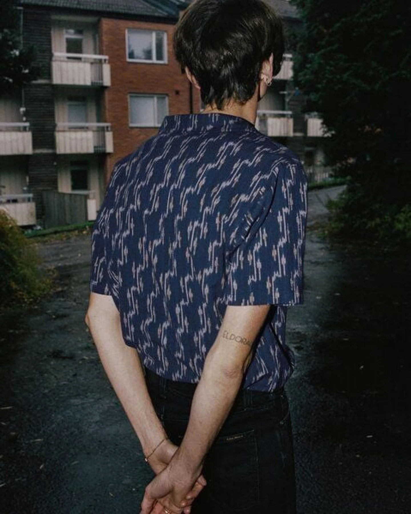 Nudie Jeans Arvid Ikat Shirt - Blueberry – Ansicht 2