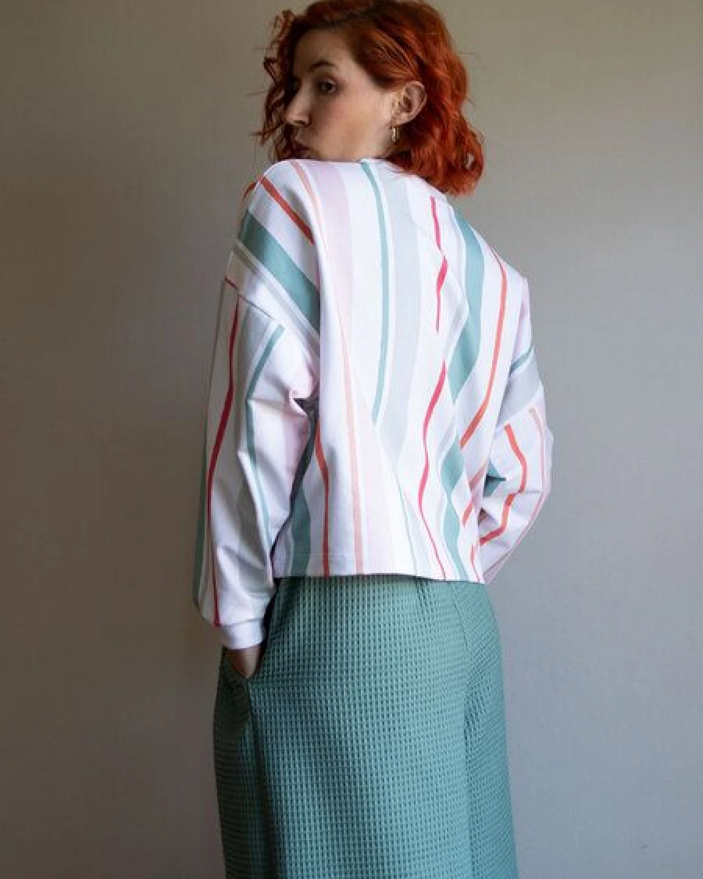 Ecostories Oversized Sweatshirt Stripes – Ansicht 2