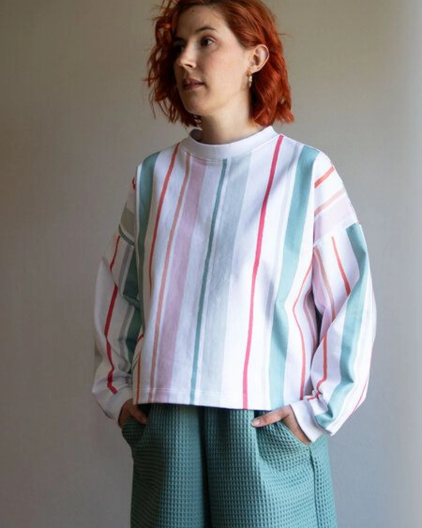 Ecostories Oversized Sweatshirt Stripes – Ansicht 3