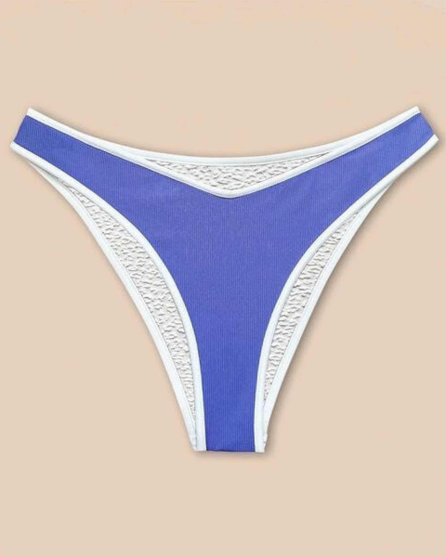 Woodlike Ocean Contour Cheeky Bikini Pant - wendebar weiß / rose brown / lila – Ansicht 4