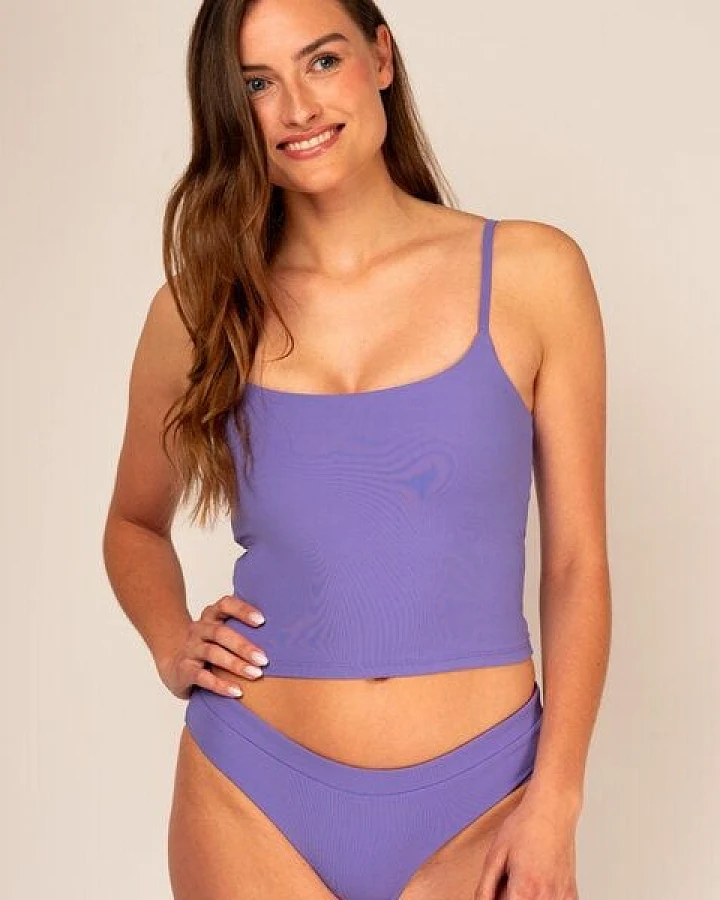 Woodlike Ocean Evolve Long Top - white / rose brown / lila