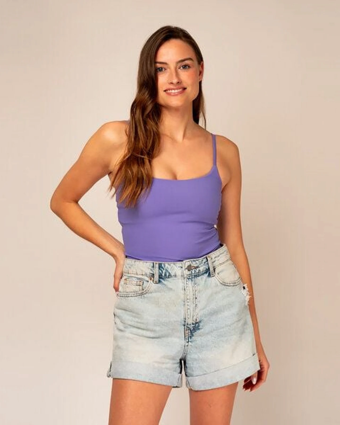 Woodlike Ocean Evolve Long Top - white / rose brown / lila – Ansicht 4