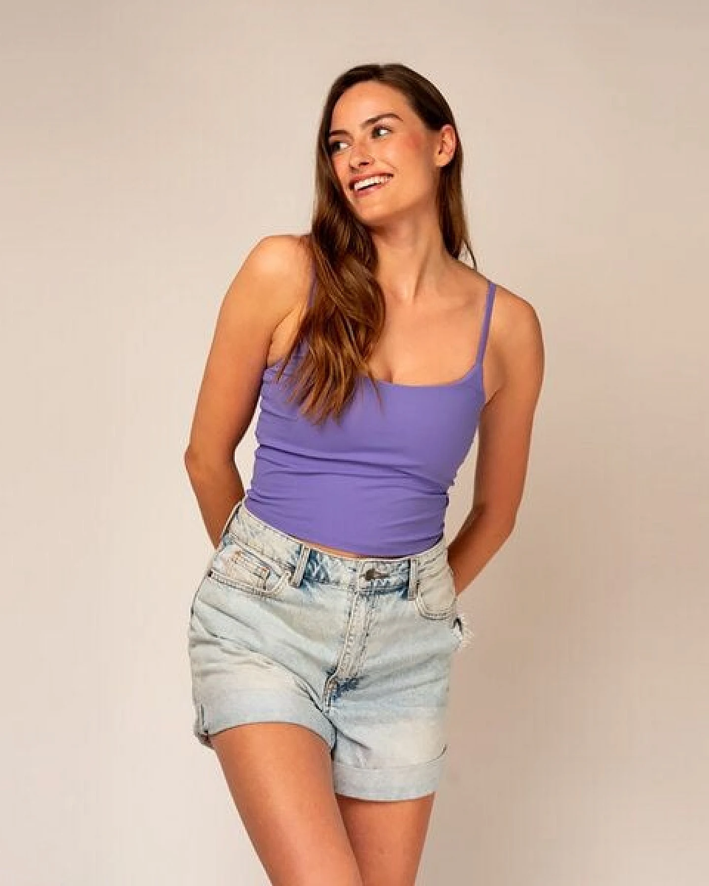 Woodlike Ocean Evolve Long Top - white / rose brown / lila – Ansicht 4