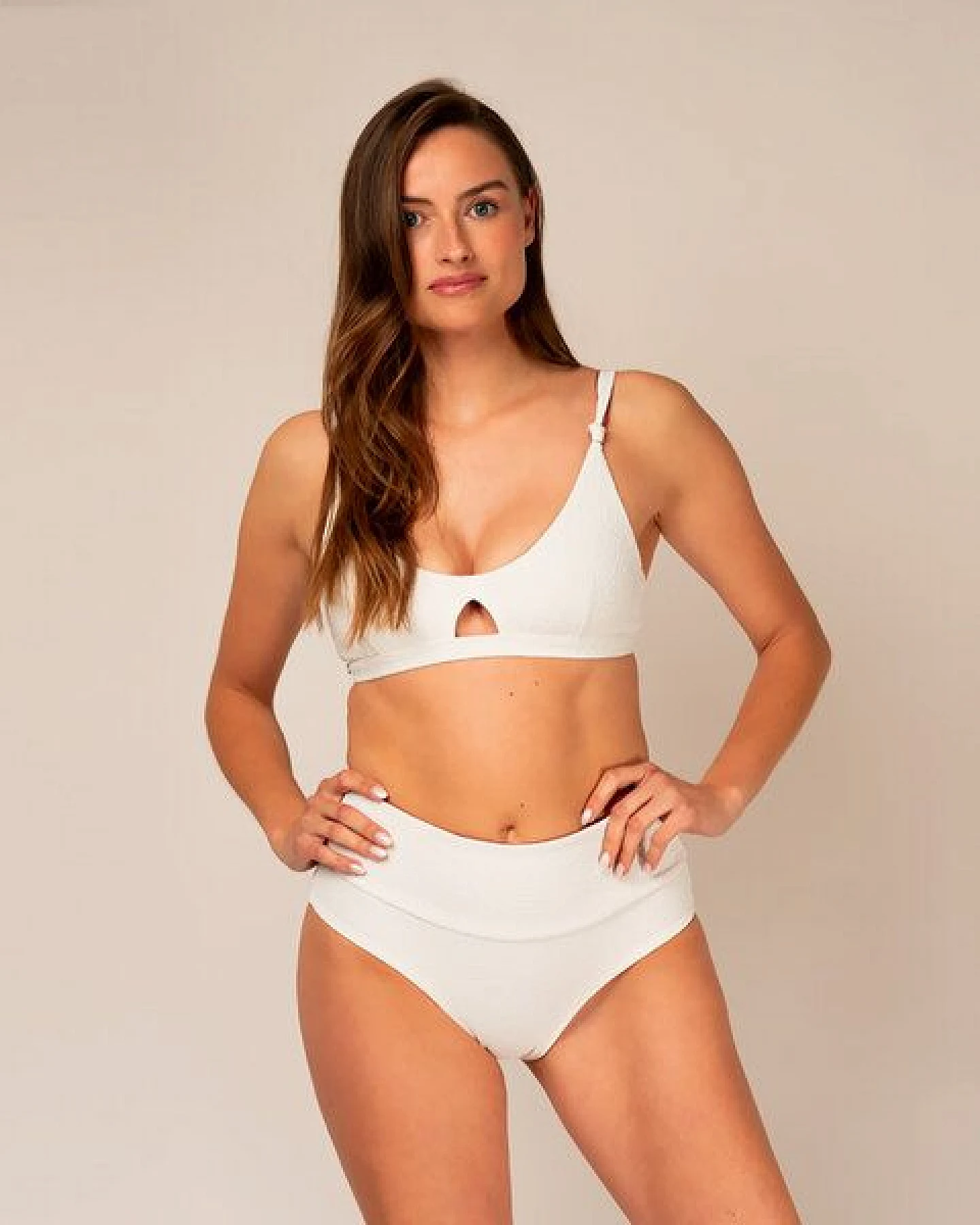 Woodlike Ocean Coral Bikini Top - white / rose brown / lila – Ansicht 2