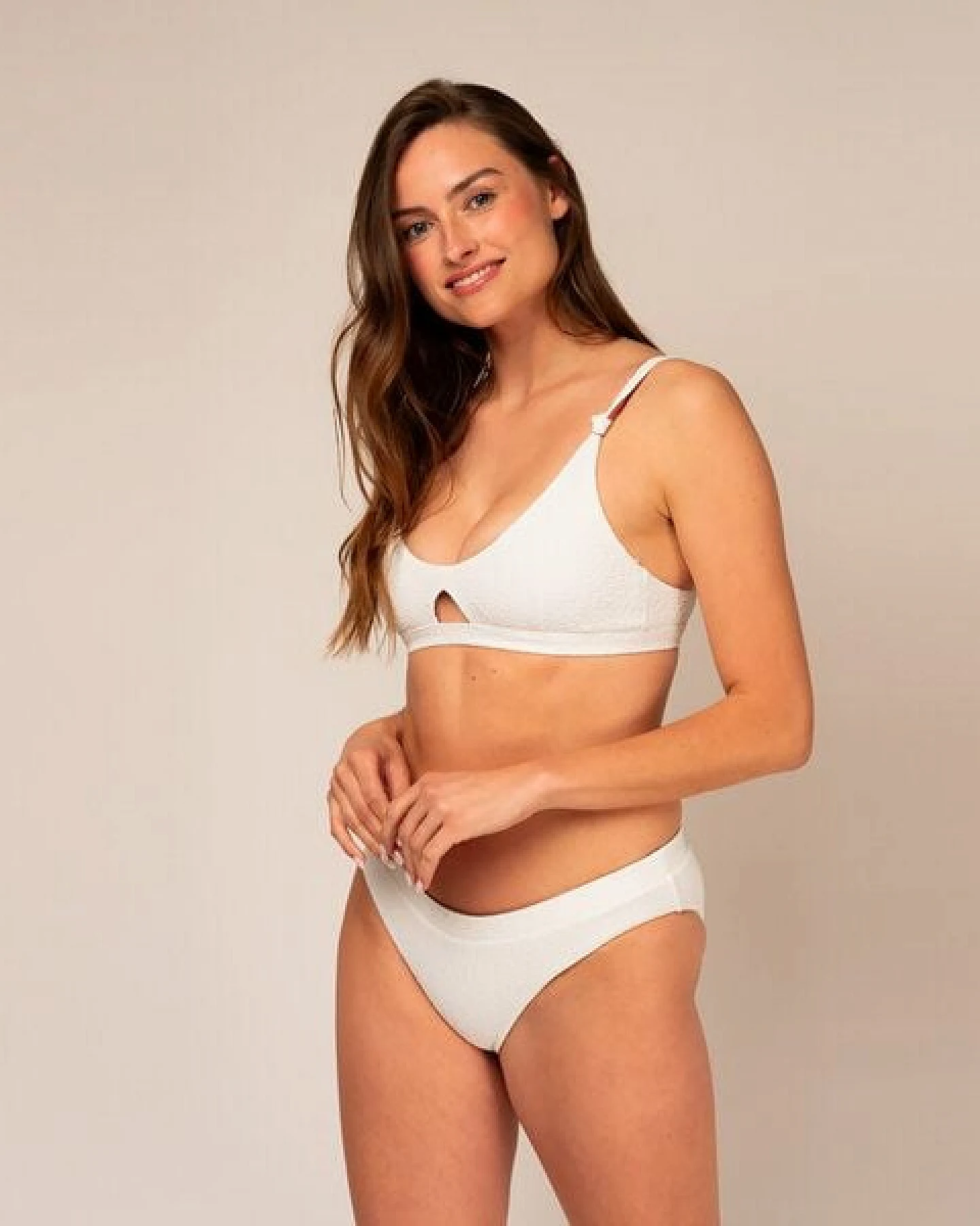Woodlike Ocean Coral Bikini Top - white / rose brown / lila – Ansicht 4
