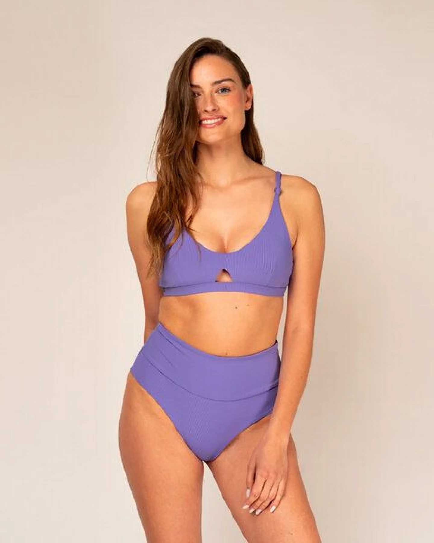 Woodlike Ocean Coral Bikini Top - white / rose brown / lila – Ansicht 2