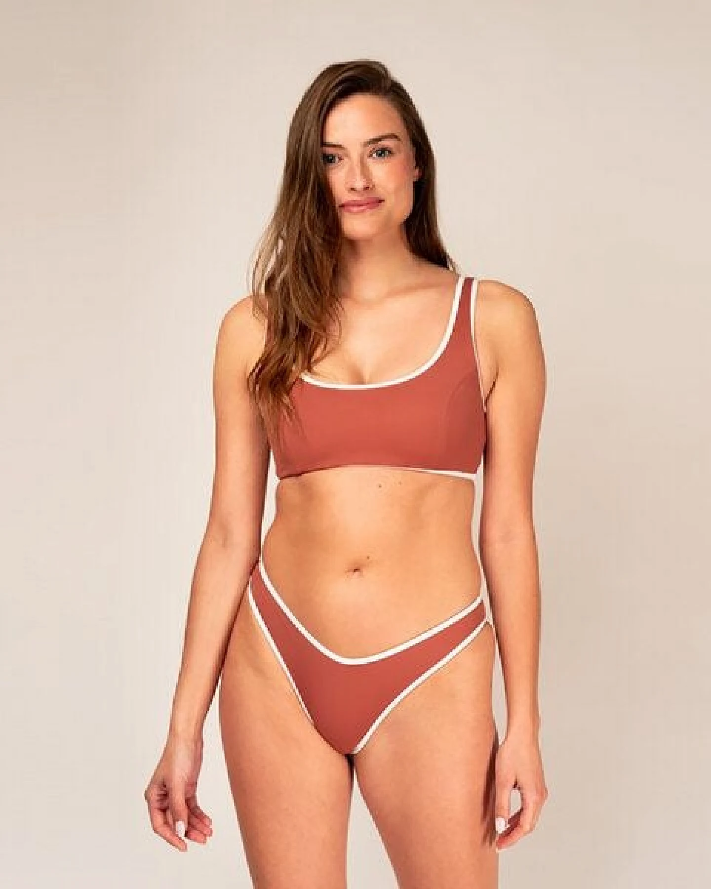Woodlike Ocean Allie Bikini Top - wendebar white / rose brown / lila – Ansicht 2