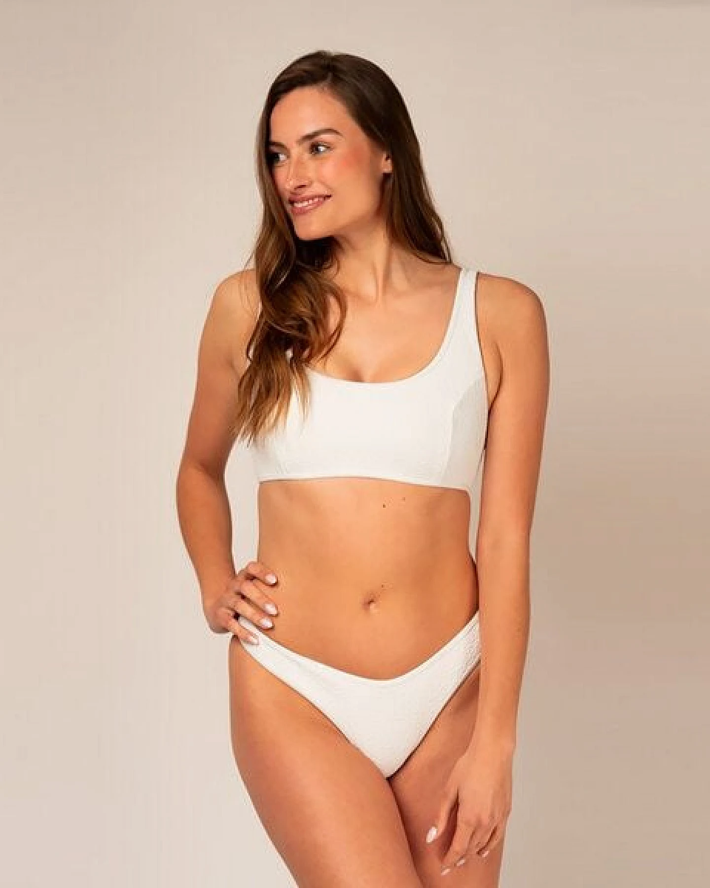Woodlike Ocean Allie Bikini Top - wendebar white / rose brown / lila – Ansicht 2