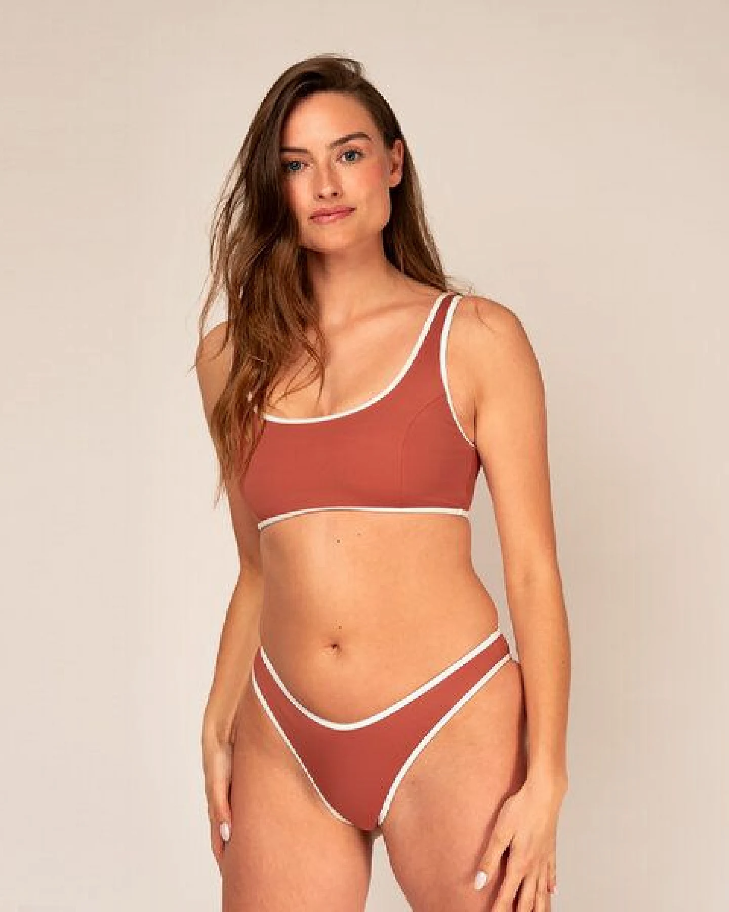 Woodlike Ocean Allie Bikini Top - wendebar white / rose brown / lila – Ansicht 3