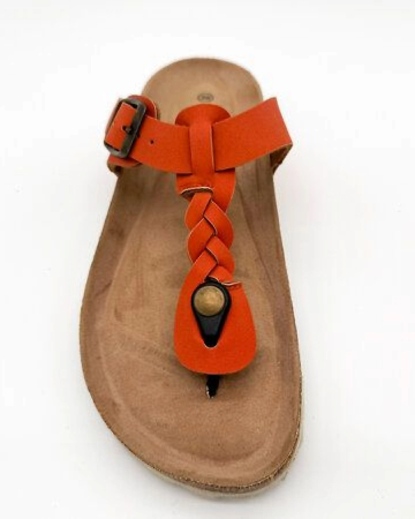 Vegane thies ® Eco Thong Braid Sandale aus rec. PET mit Kork-Tieffussbett – Ansicht 4