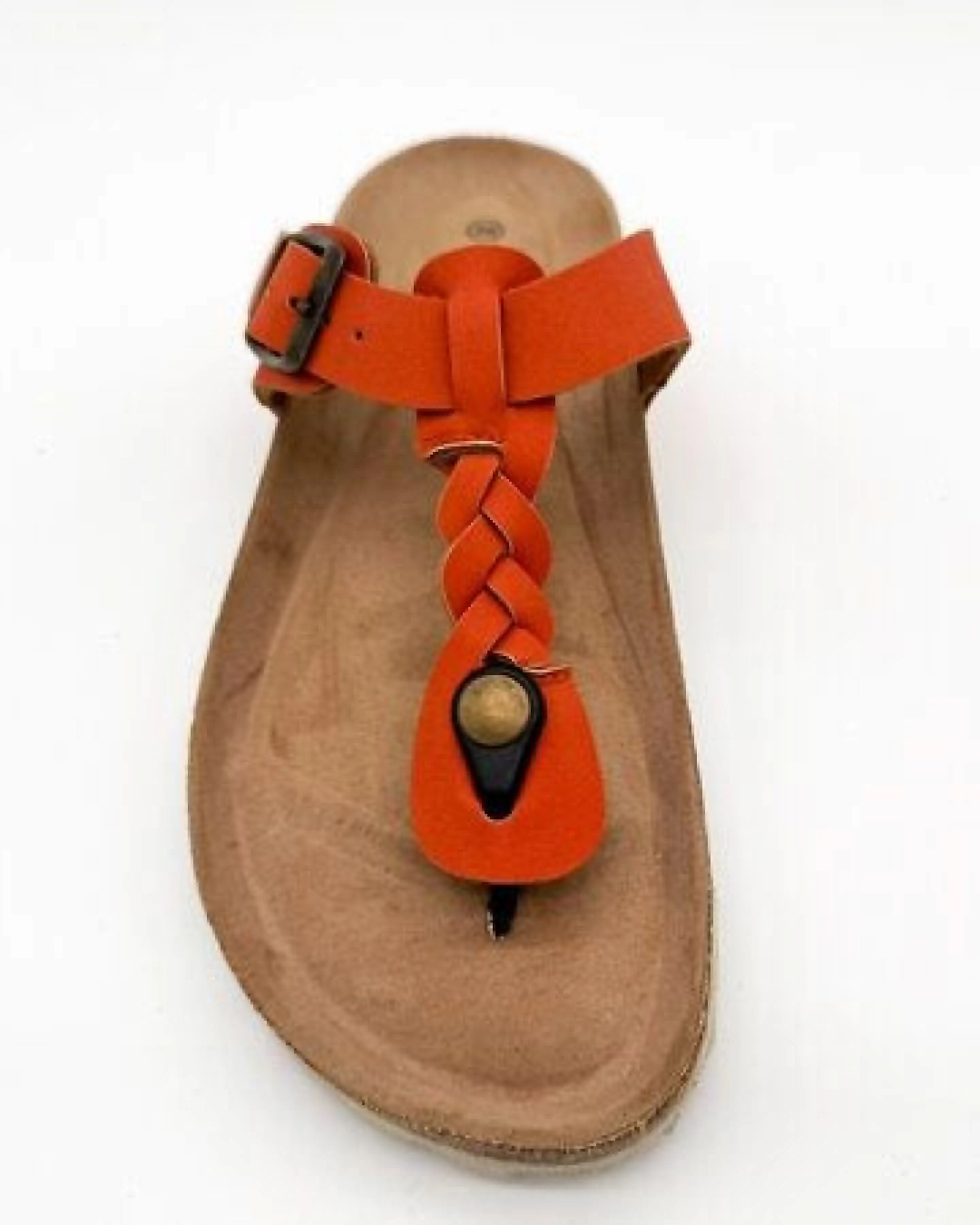 Vegane thies ® Eco Thong Braid Sandale aus rec. PET mit Kork-Tieffussbett – Ansicht 4