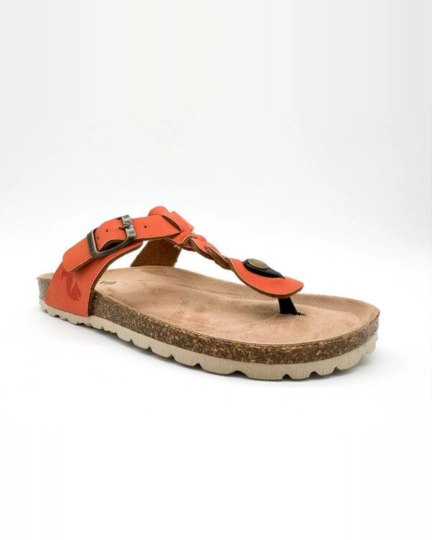Vegane thies ® Eco Thong Braid Sandale aus rec. PET mit Kork-Tieffussbett – Ansicht 2