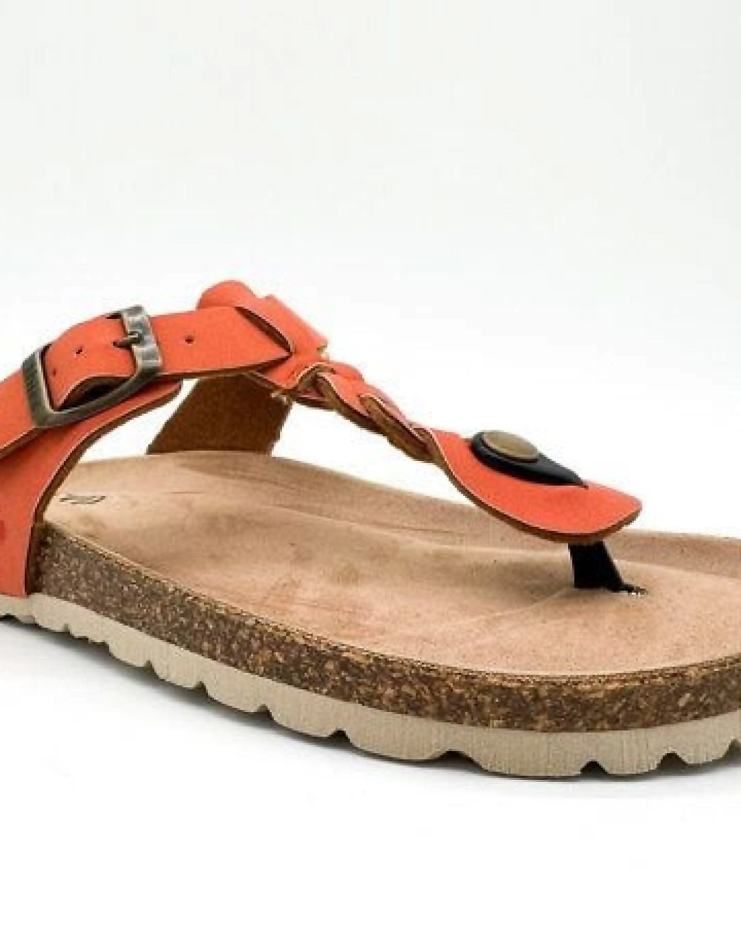 Vegane thies ® Eco Thong Braid Sandale aus rec. PET mit Kork-Tieffussbett – Ansicht 2