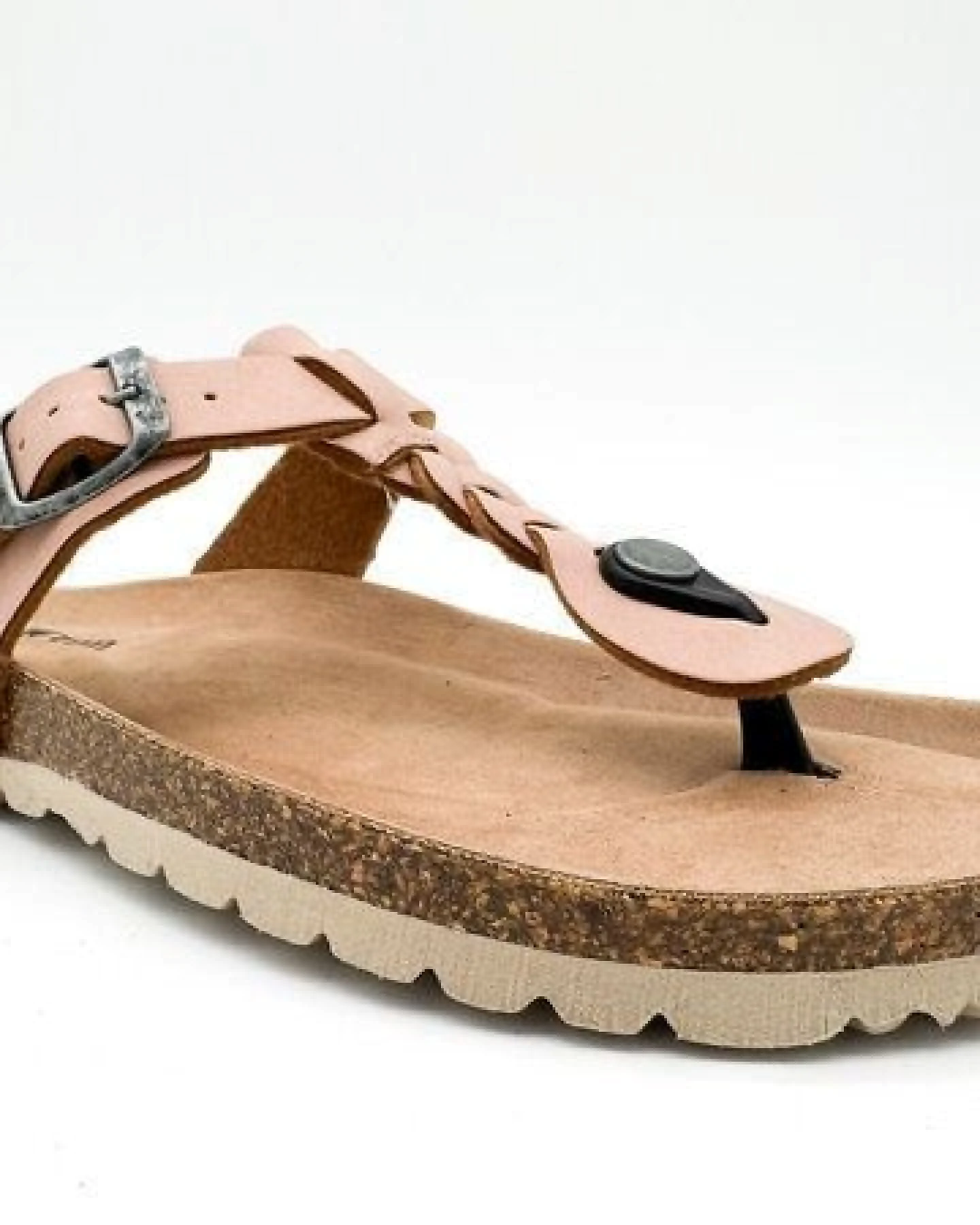 Vegane thies ® Eco Thong Braid Sandale aus rec. PET mit Kork-Tieffussbett – Ansicht 2